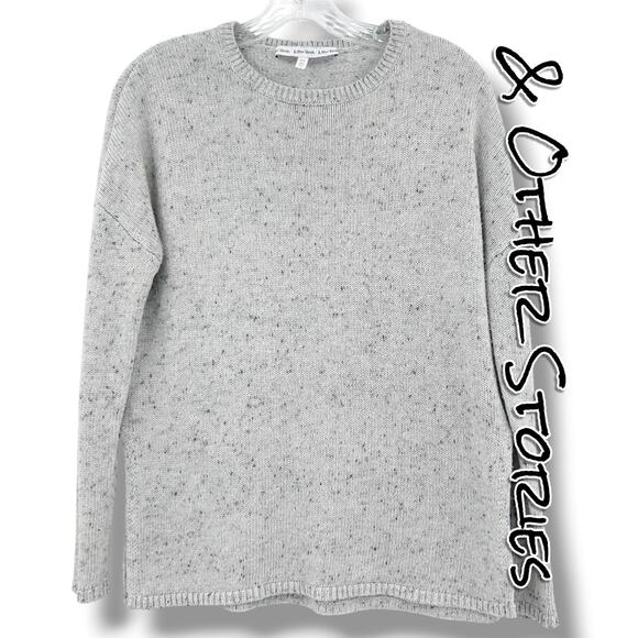 & Other Stories Sweaters - & Other Stories Speckled Wool Blend Crewneck Sweater Gray XS Scandinavian Nordic